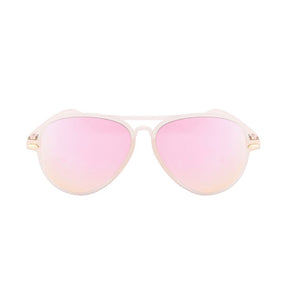 S028 - White Frame, Pink Lens Sunglass