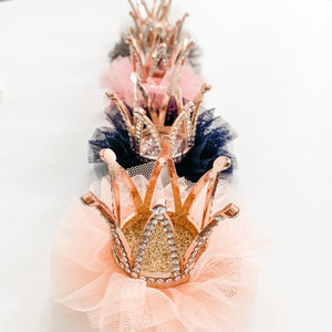 Princess Crown Hair Clip - Pink