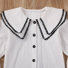 Load image into Gallery viewer, Collar Top &amp; Shorts (White)