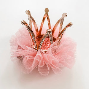 Princess Crown Hair Clip - Pink