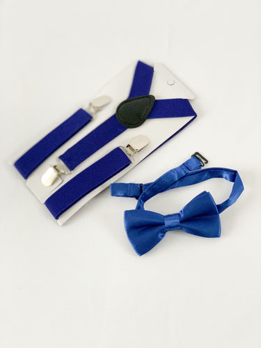 Bow Tie + Suspenders - Royal Blue