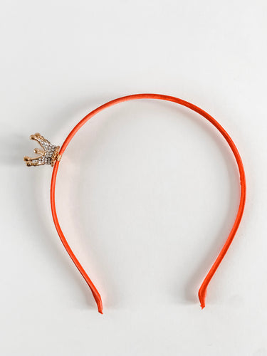 Headband with Rhinestone Tiara - Red - HB004